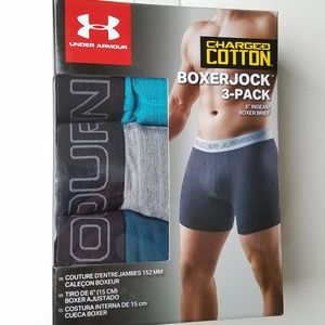 Under Armour Underwear BoxerJock 3-Pack XL Blue